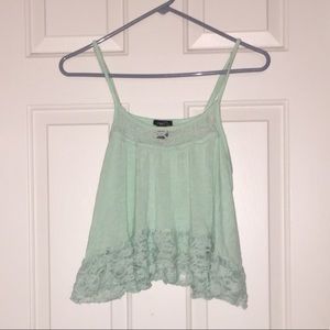 Rue21 Mint Green Cropped Tank Top Sz L